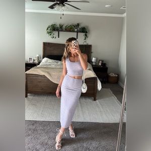 Lavender top and skirt set